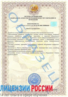 Образец сертификата соответствия (приложение) Орел Сертификат ISO 27001